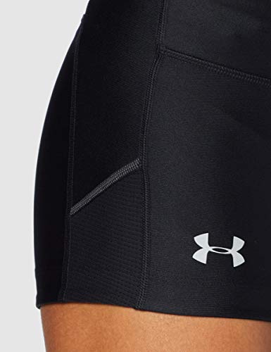 Under Armour Launch Compression Pantalones Cortos, Mujer, Negro, SM