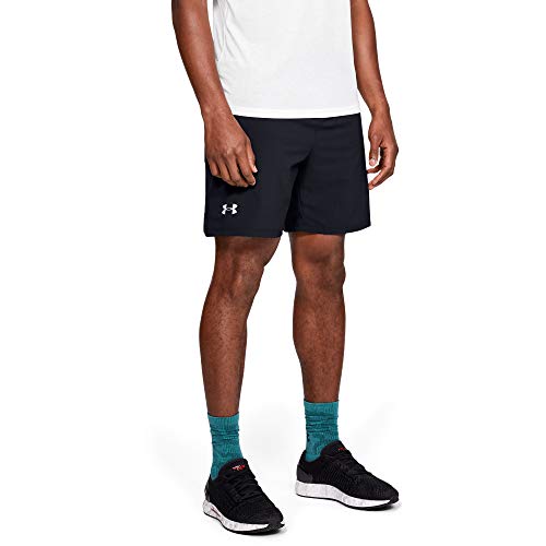 Under Armour Launch SW Short Pantalones, Hombre, Negro (Black/Black/Reflective 001), L