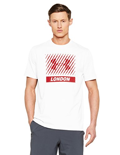 Under Armour London Big Logo SS T Camiseta de Manga Corta, Hombre, Blanco (100), L