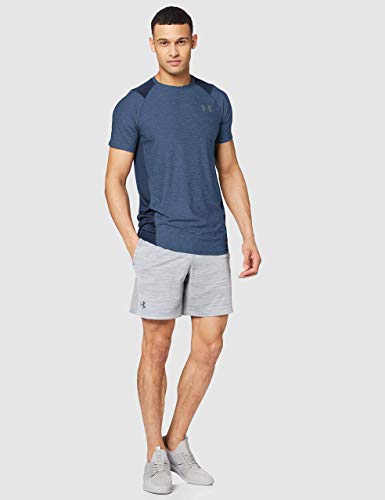 Under Armour MK1 Short Sleeve EU SMU, Camiseta Hombre, Azul (Academy/Stealth Gray (408)), M