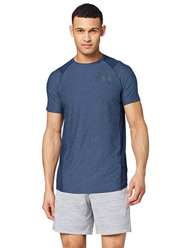 Under Armour MK1 Short Sleeve EU SMU, Camiseta Hombre, Azul (Academy/Stealth Gray (408)), M