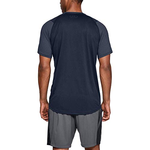 Under Armour MK1 Short Sleeve EU SMU, Camiseta Hombre, Azul (Academy/Stealth Gray (408)), M