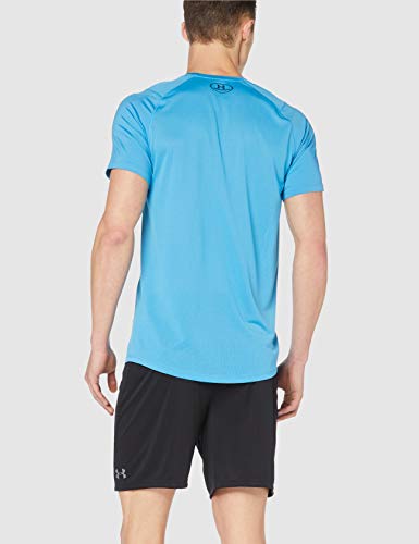 Under Armour Mk1 SS Q2 Printed Camiseta, Hombre, Azul (Ether Blue/Academy 452), M