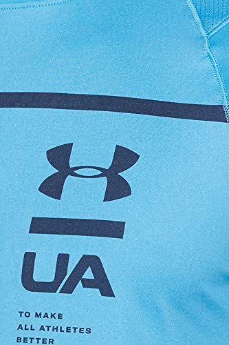 Under Armour Mk1 SS Q2 Printed Camiseta, Hombre, Azul (Ether Blue/Academy 452), M