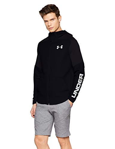 Under Armour Move Light Graphic FZ - Sudadera, Hombre, Negro (Black/White 003) M