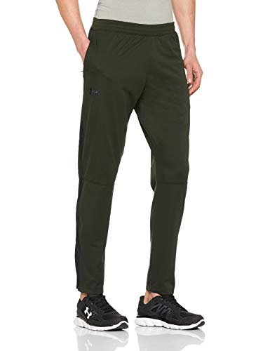 Under Armour Pantalones de chándal Sportstyle Pique para hombre, verde (Artillery Green / Stealth Grey), SM