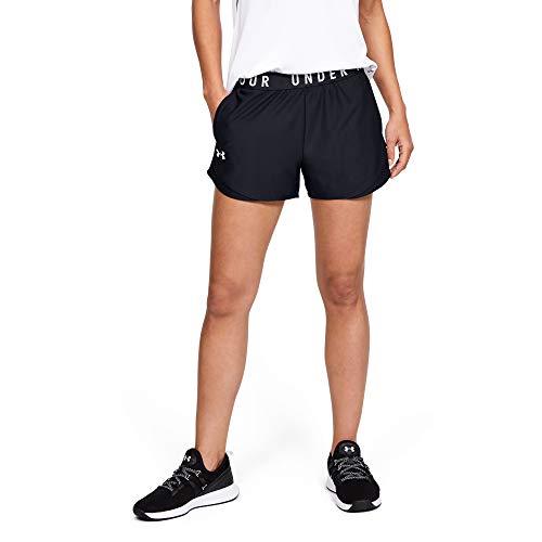 Under Armour Play Up P Pantalones Cortos con Bolsillos, Mujer, Negro (Black 001), L