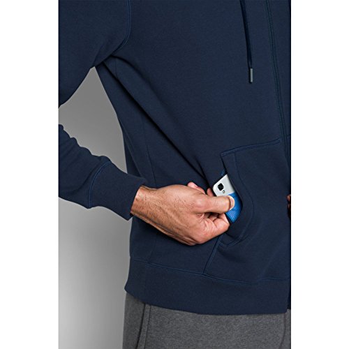Under Armour Rival Fitted Full Zip Sudadera, Hombre, Azul (Midnight Navy/White 410), XL