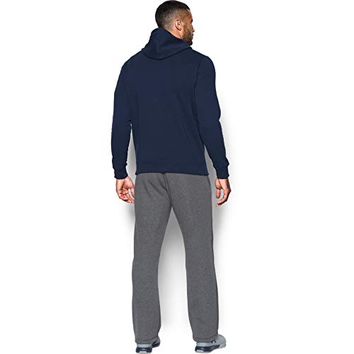 Under Armour Rival Fitted Pull Over Sudadera con Capucha, Hombre, Azul (Midnight Navy/White 410), M