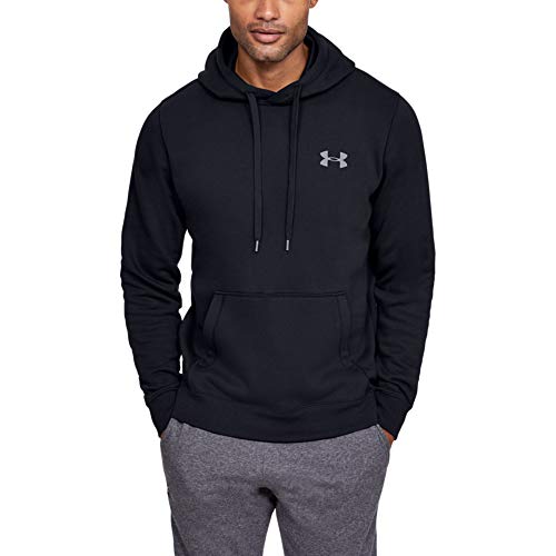 Under Armour Rival Fitted Pull Over Sudadera con Capucha, Hombre, Negro (Black/Graphite 001), L