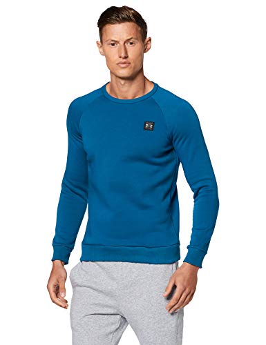 Under Armour Rival Fleece Crew Sudadera, Hombre, Azul, XL