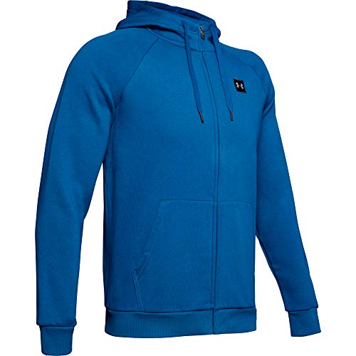 Under Armour Rival Fleece FZ Hoodie, Sudadera Hombre, Azul (Teal Vibe/Black (417)), L