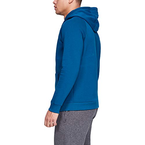 Under Armour Rival Fleece FZ Hoodie, Sudadera Hombre, Azul (Teal Vibe/Black (417)), L