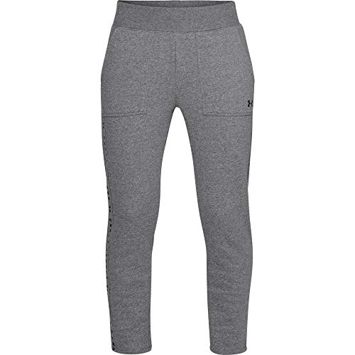 Under Armour Rival Fleece - Pantalones, Mujer, Gris (Jet Gray Light Heather/Black 010) M