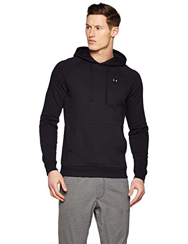 Under Armour Rival Fleece Po Hoodie Sudadera con Capucha, Hombre, Negro (Black/Black 001), S