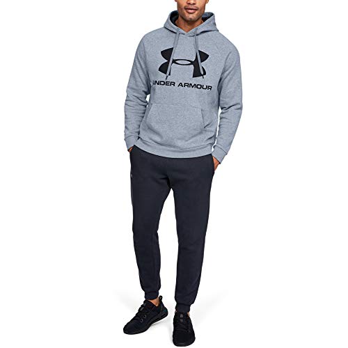 Under Armour Rival Fleece Sportstyle Logo Sudadera, Hombre, Gris, LG