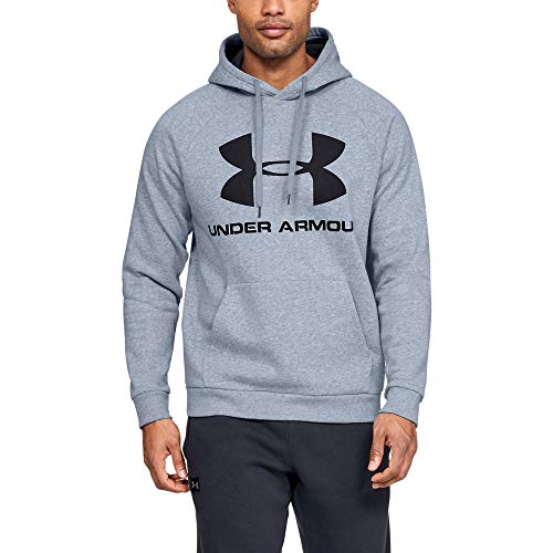 Under Armour Rival Fleece Sportstyle Logo Sudadera, Hombre, Gris, LG