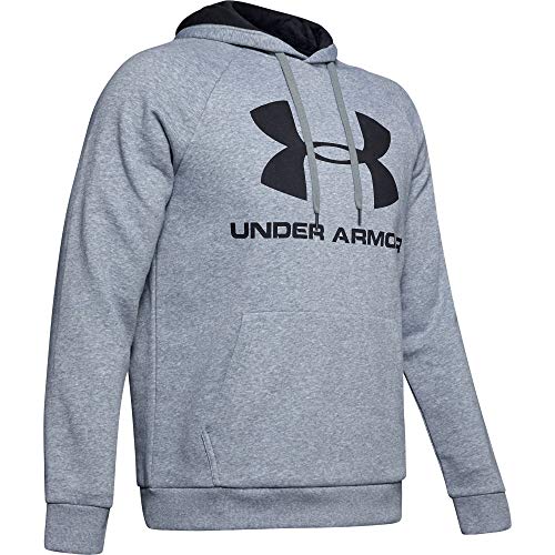Under Armour Rival Fleece Sportstyle Logo Sudadera, Hombre, Gris, XL