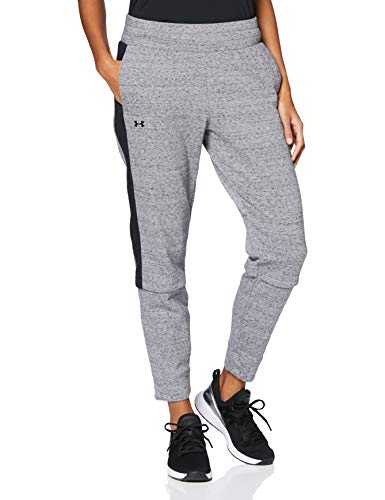 Under Armour Rival Terry Joggers Pantalón De Chándal Con Pernera Cónica, Pantalones Para Correr Mujer Gris MD