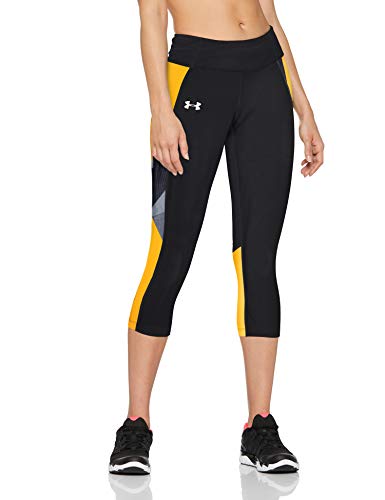 Under Armour Speed Stride Printed Leggings Capri, Mujer, Negro (002), S