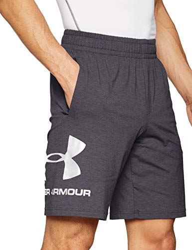 Under Armour Sportstyle Cotton Logo Shorts, Pantalón Corto Hombre, Gris (Halo Gray(020)), S