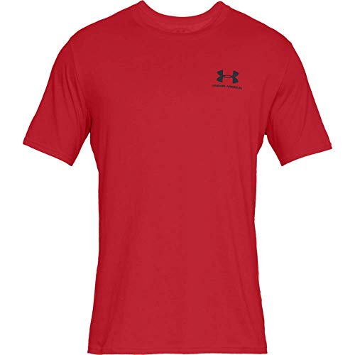 Under Armour Sportstyle Left Chest Camiseta, Hombre, Rojo, MD