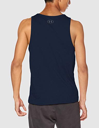 Under Armour Sportstyle Logo Tank Ropa Deportiva para Hombres Hecha de Tejido ultrasuave, Ancha Camiseta de Tirantes, Hombre, Azul, XL