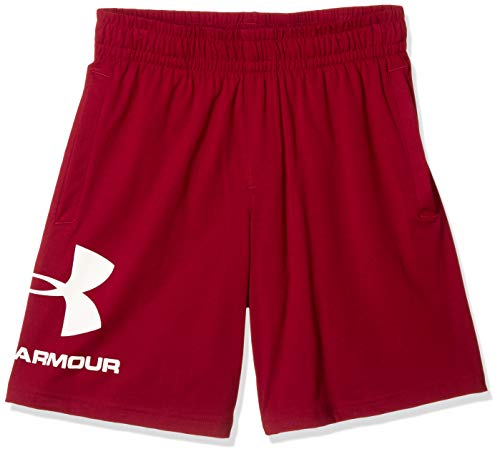 Under Armour Sportstyle - Pantalones Cortos de Gimnasio para Hombre, diseño de algodón con diseño Ultraligero, Hombre, Pantalones Cortos, 1329300, Córdoba (615)/Onyx Blanco, M