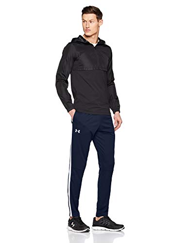 Under Armour Sportstyle Pique Pantalón deportivo para hombre, pantalón largo transpirable, pantalones con bolsillos cómodos y ajustados, Academy/White (408), LG