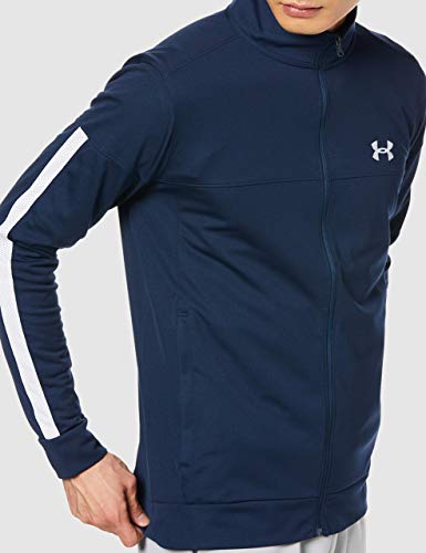 Under Armour Sportstyle Pique Track Jacket Chaqueta, Hombre, Azul (Academy/Academy/White 409), L