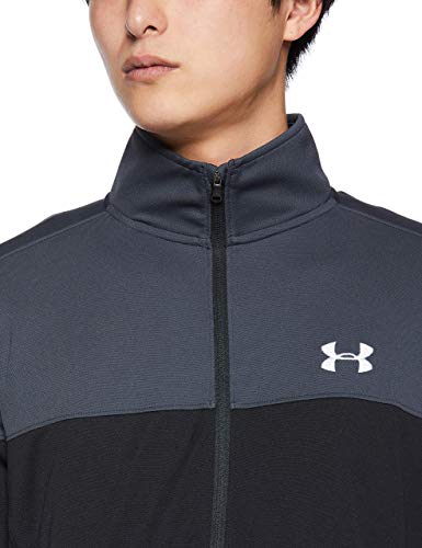 Under Armour Sportstyle Pique Track Jacket Chaqueta, Hombre, Gris (Stealth Gray/White 008), M