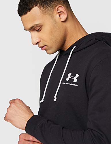 Under Armour Sportstyle Terry H Sudadera con Capucha, Hombre, Negro (Black/Onyx White 001), L