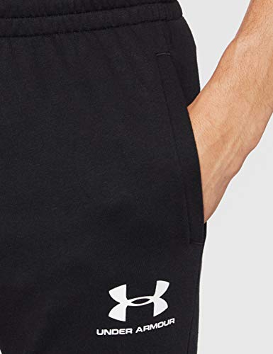 Under Armour Sportstyle Terry Pantalones, Hombre, Negro (Black/Onyx White 001), XL