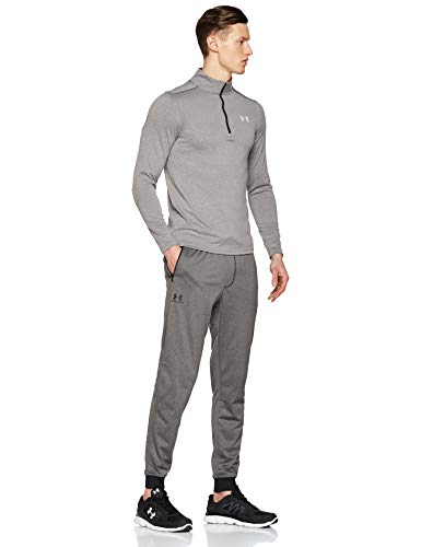 Under Armour Sportstyle Tricot Jogger Pantalones, Hombre, Gris (Carbon Heather/Black 090), L