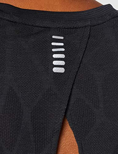 Under Armour Streaker 2.0 Shift Short Sleeve Transpirable de Mujer para Correr, Camiseta de Manga Corta de diseño Ajustado, Negro, XL