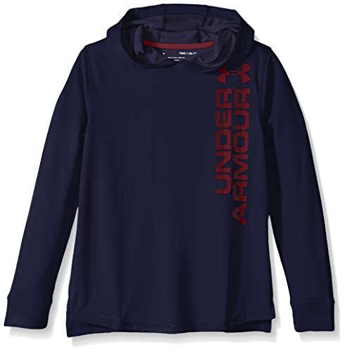 Under Armour Sudadera con capucha texturizada para niño Under Armor Tech - 1299380, Under Armor Sudadera con capucha para niño, S, Midnight Navy (410)/Grosella negra