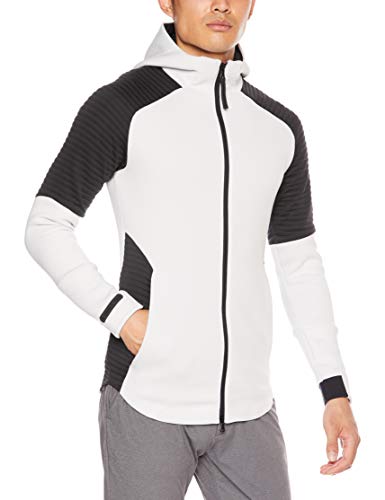 Under Armour Sudadera con Capucha y Cremallera para Hombre, Hombre, Sudadera con Cremallera, 1320705, Blanco (100)/Negro, XXL