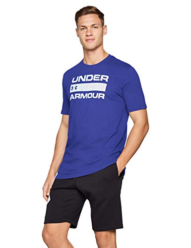 Under Armour Team Issue Wordmark - Camiseta de Manga Corta para Hombre, Not Applicable, Team Issue Wordmark Manga Corta, Hombre, Color Júpiter Azul/Blanco (584), tamaño Extra-Large