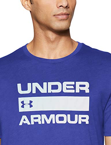 Under Armour Team Issue Wordmark - Camiseta de Manga Corta para Hombre, Not Applicable, Team Issue Wordmark Manga Corta, Hombre, Color Júpiter Azul/Blanco (584), tamaño Extra-Large
