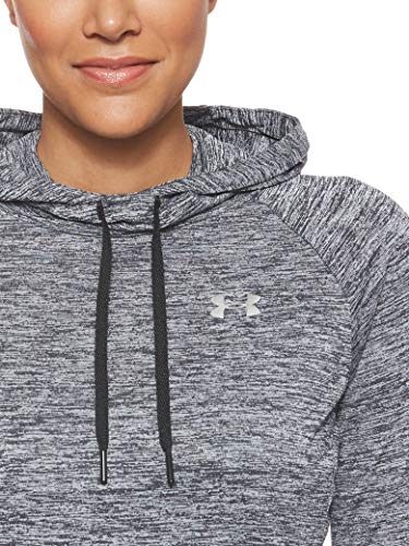 Under Armour Tech Hoody 2.0-Twist Sudadera con Capucha, Mujer, Negro (Black/Metallic Silver 001), L