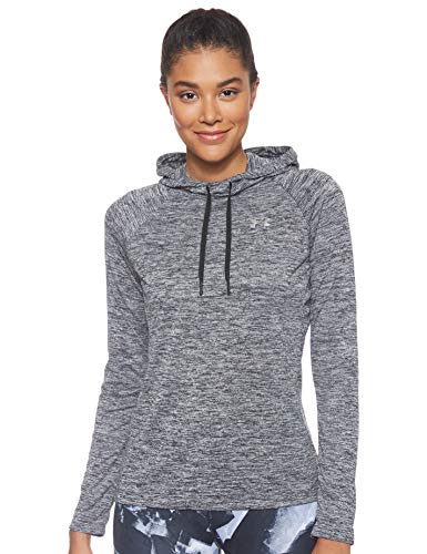 Under Armour Tech Hoody 2.0-Twist Sudadera con Capucha, Mujer, Negro (Black/Metallic Silver 001), L