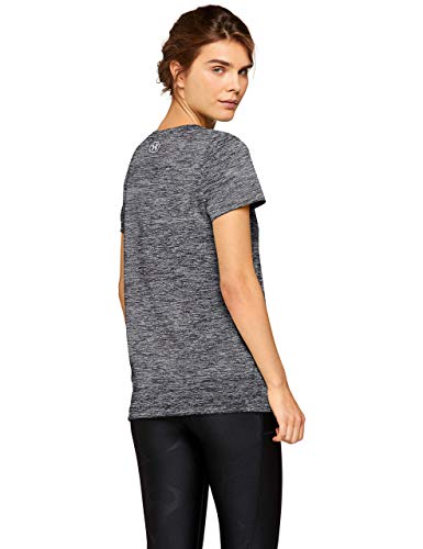 Under Armour Tech Short Sleeve-Twist Camiseta, Mujer, Negro (Black/Metallic Silver 001), S