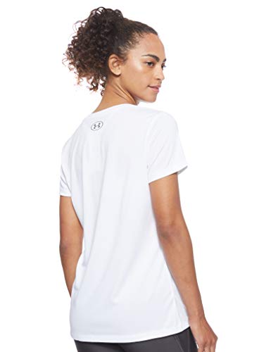 Under Armour Tech Ssv Graphic Camiseta, Mujer, Blanco (White/Purple Prime 101), L