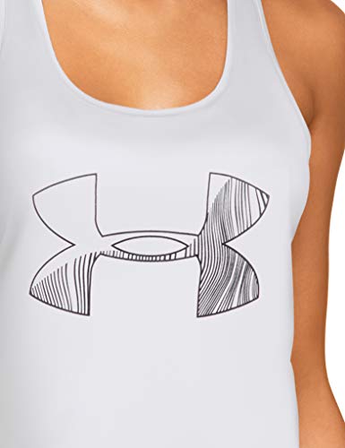 Under Armour Tech Tank Graphic - Camiseta sin Mangas, Mujer, Blanco (White/Black 100) M