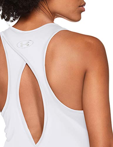 Under Armour Tech Tank Graphic - Camiseta sin Mangas, Mujer, Blanco (White/Black 100) M