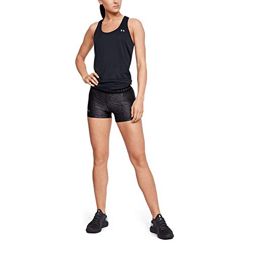 Under Armour Tech Tank - Solid Camiseta Para Correr, Camiseta Ancha Para Mujer Mujer Negro (Black/Metallic Silver 001) S