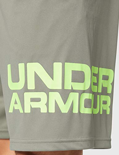 Under Armour Tech Wordmark Corto, Hombre, Verde, LG