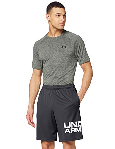 Under Armour Tech Wordmark Shorts pantalón Corto, Hombre, Negro, SM