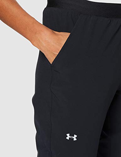 Under Armour UA Armour Sport Woven Pant Pantalón De Deporte, Pantalón De Mujer Con Pernera Ancha Mujer Negro MD