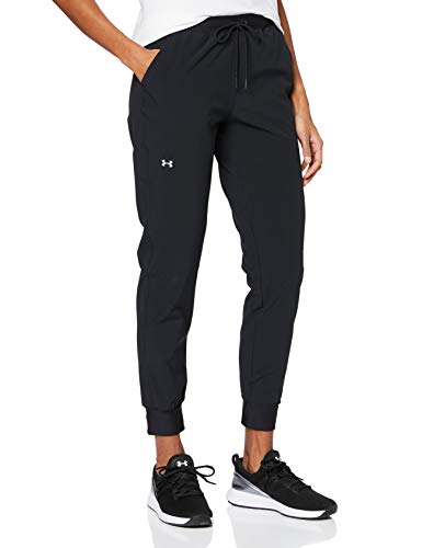 Under Armour UA Armour Sport Woven Pant Pantalón De Deporte, Pantalón De Mujer Con Pernera Ancha Mujer Negro MD